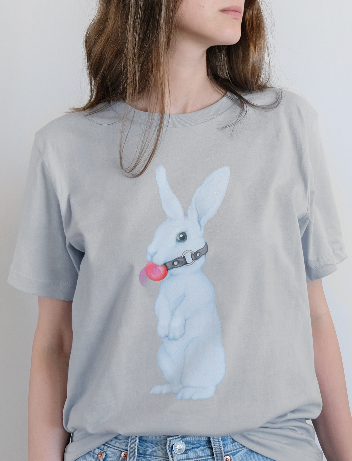 The Gag Rabbit Silver Short-Sleeve Unisex T-Shirt