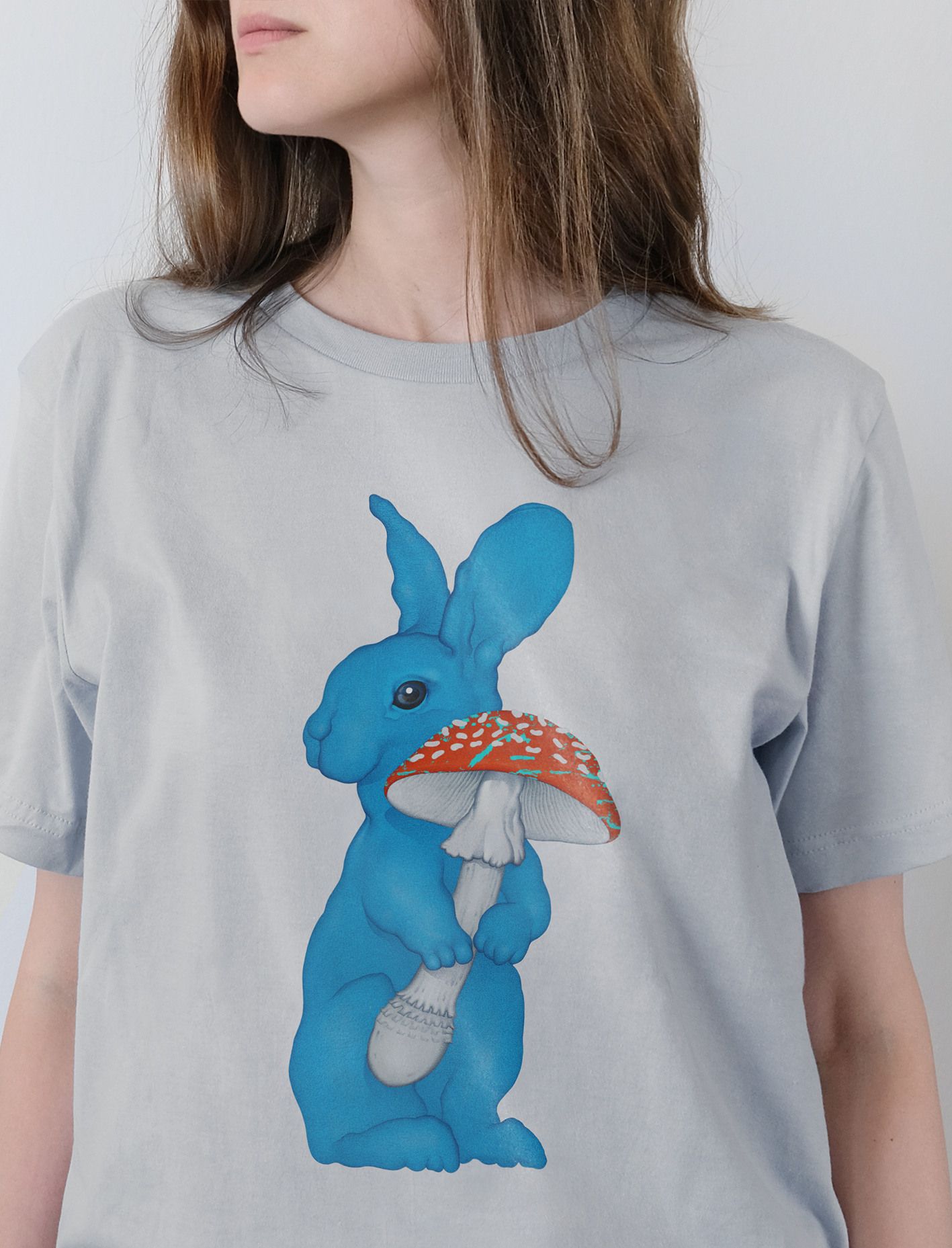 The Amanita Rabbit Silver Short-Sleeve Unisex T-Shirt