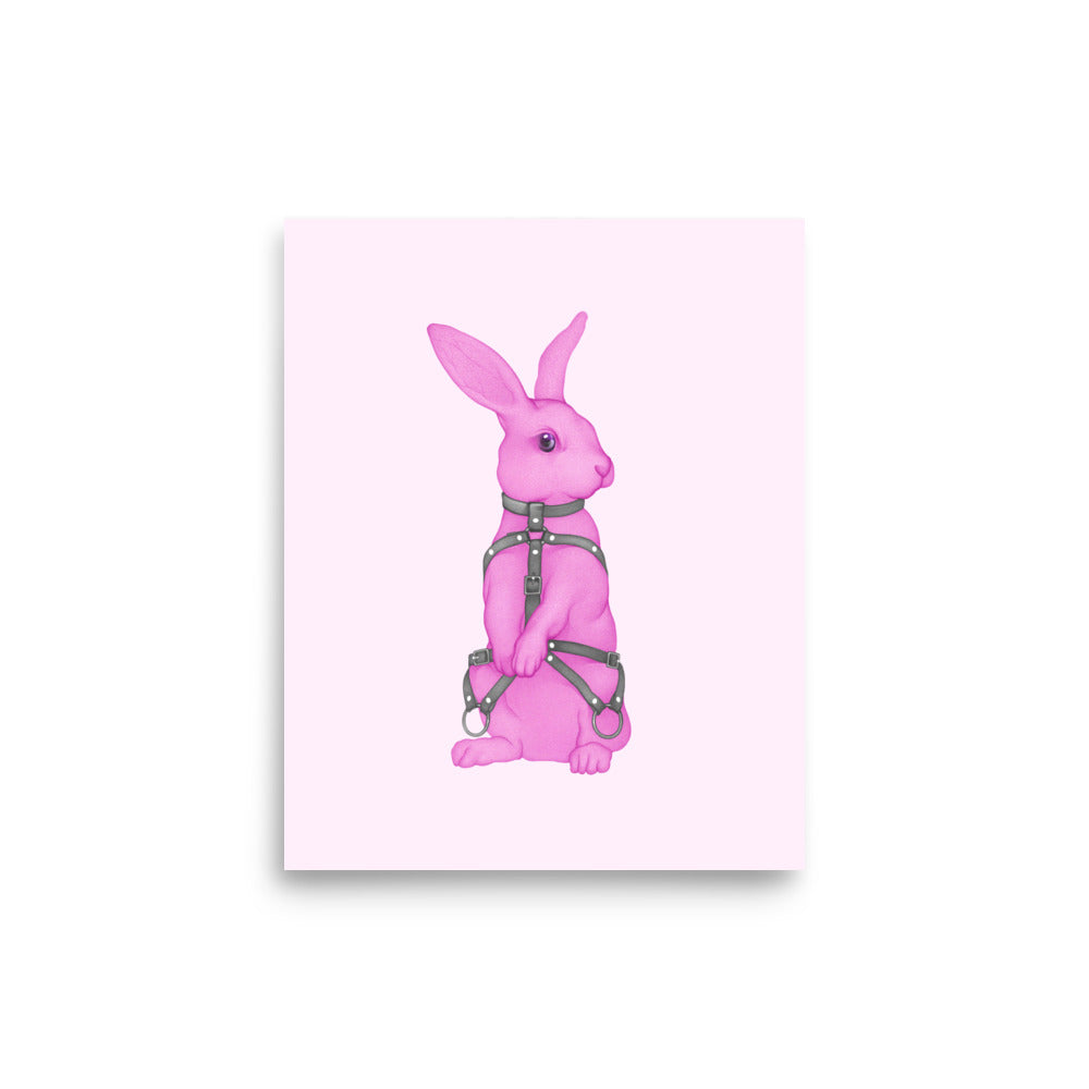 The Bondage Rabbit Neon Pink Poster