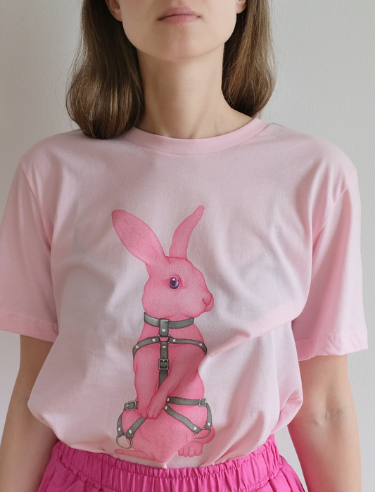 The Bandage Rabbit Pink Short-Sleeve Unisex T-Shirt