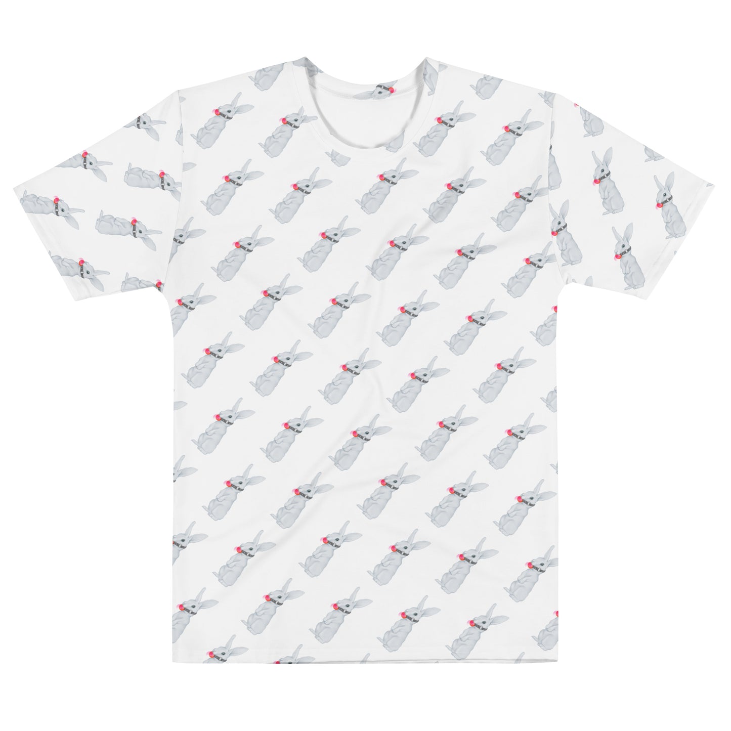 The Gag Rabbit Pattern White Short-Sleeve Unisex T-Shirt