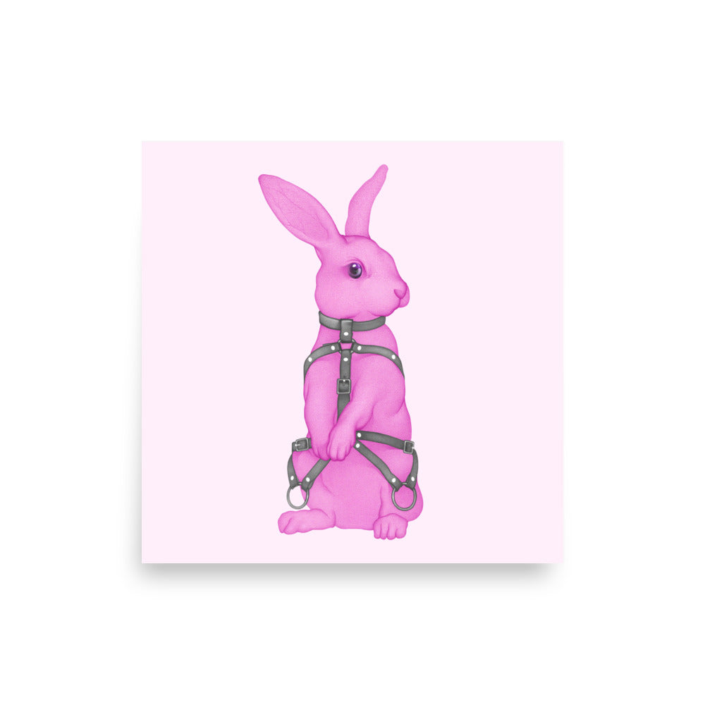 The Bondage Rabbit Neon Pink Poster