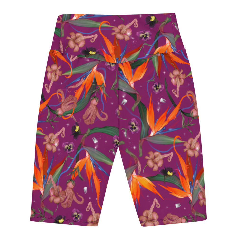 The Birds of Paradise Biker Shorts Violet