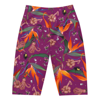 The Birds of Paradise Biker Shorts Violet