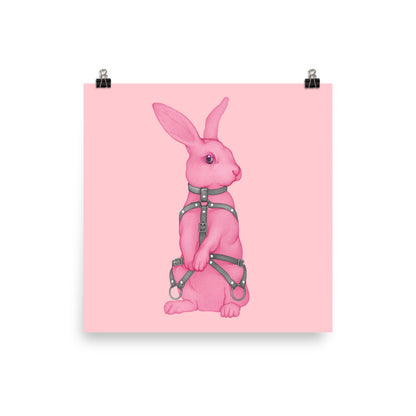 The Bondage Rabbit Pink Poster