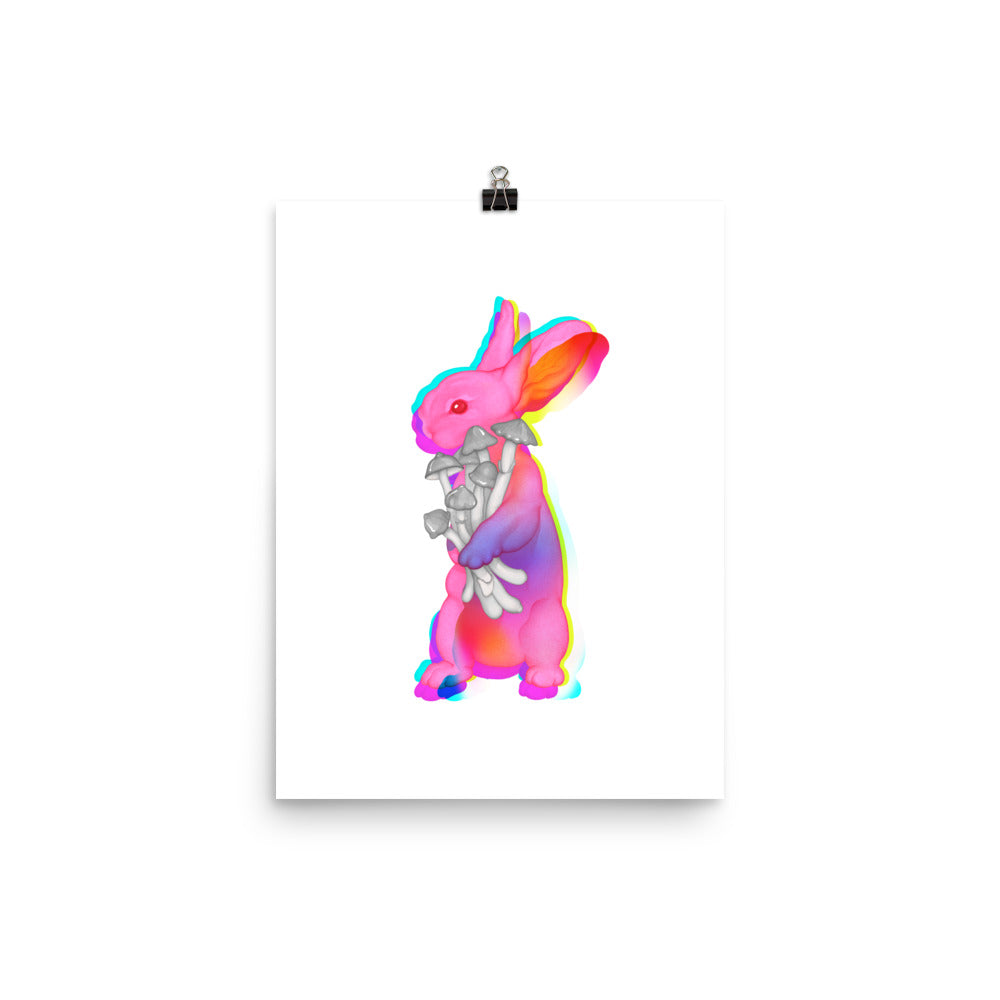 The Psilocybin Rabbit Poster