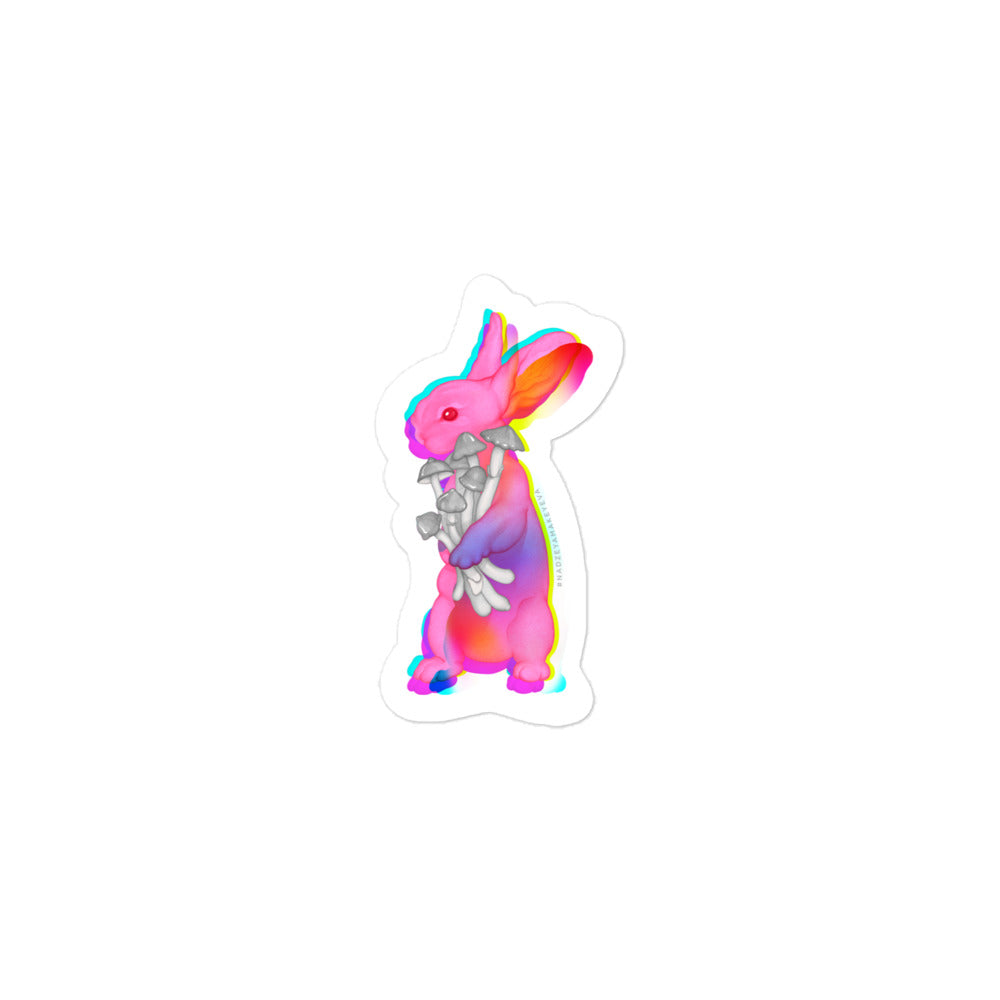 The Psilocybin Rabbit Sticker